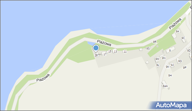 Borkowo, Plażowa, 19, mapa Borkowo