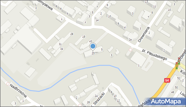 Braniewo, Plac Piłsudskiego Józefa, marsz., 13, mapa Braniewo