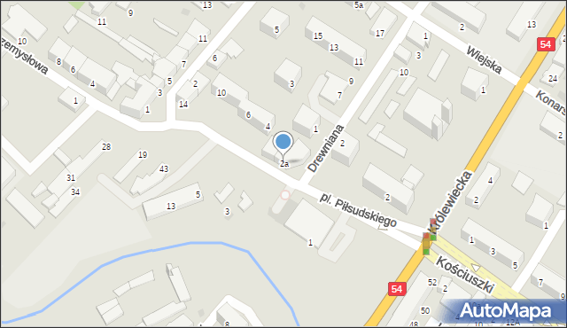 Braniewo, Plac Piłsudskiego Józefa, marsz., 2a, mapa Braniewo