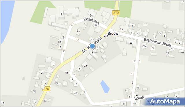 Brdów, Plac Wolności, 2, mapa Brdów