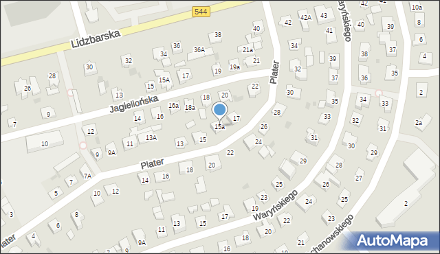 Brodnica, Plater Emilii, 15a, mapa Brodnica