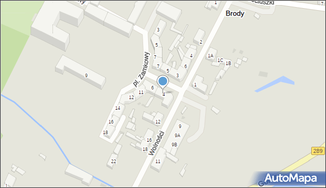 Brody, Plac Zamkowy, 4, mapa Brody