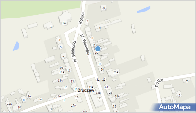 Brudzew, Plac Wolności, 16A, mapa Brudzew