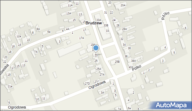 Brudzew, Plac Wolności, 23, mapa Brudzew