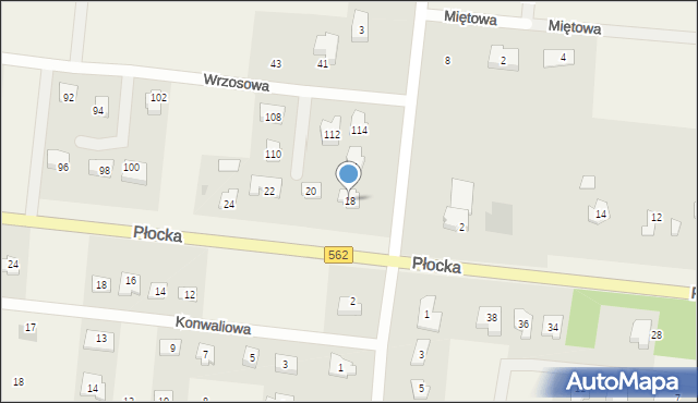 Brwilno, Płocka, 18, mapa Brwilno