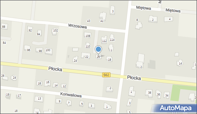 Brwilno, Płocka, 20, mapa Brwilno