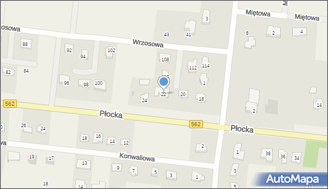 Brwilno, Płocka, 22, mapa Brwilno