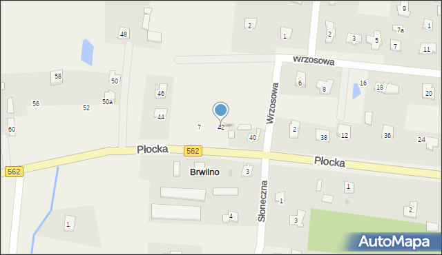 Brwilno, Płocka, 42, mapa Brwilno