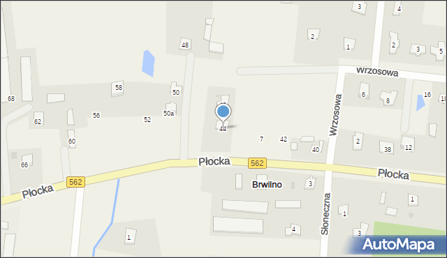 Brwilno, Płocka, 44, mapa Brwilno