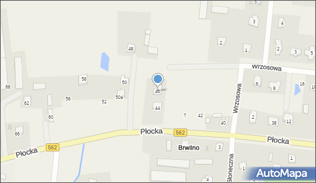 Brwilno, Płocka, 46, mapa Brwilno