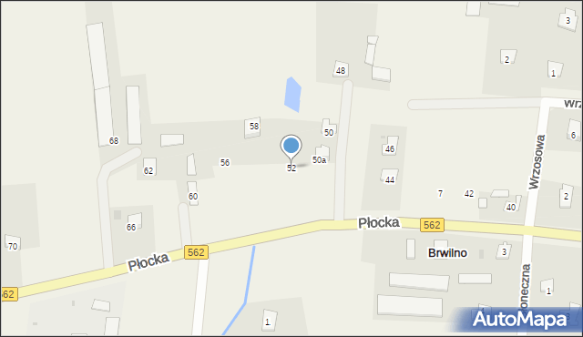 Brwilno, Płocka, 52, mapa Brwilno