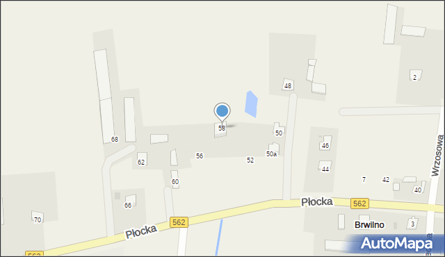 Brwilno, Płocka, 58, mapa Brwilno