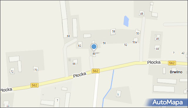 Brwilno, Płocka, 60, mapa Brwilno