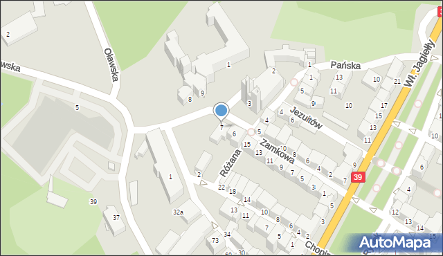 Brzeg, Plac Zamkowy, 7, mapa Brzeg