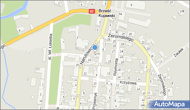 Brześć Kujawski, Plac Konopnickiej Marii, 7, mapa Brześć Kujawski