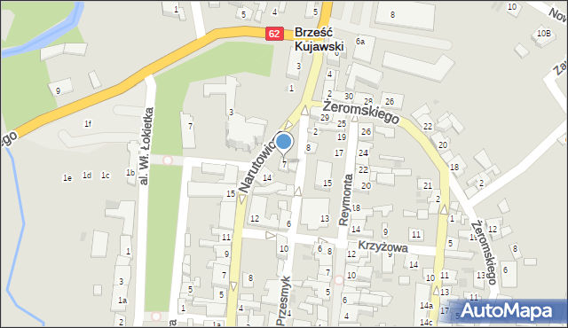 Brześć Kujawski, Plac Konopnickiej Marii, 7, mapa Brześć Kujawski