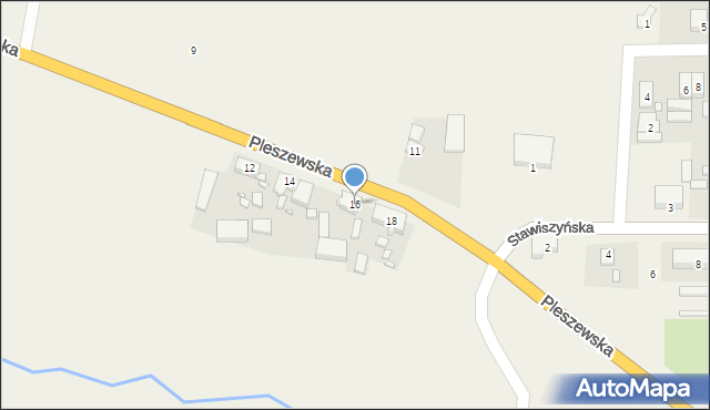 Brzezie, Pleszewska, 16, mapa Brzezie