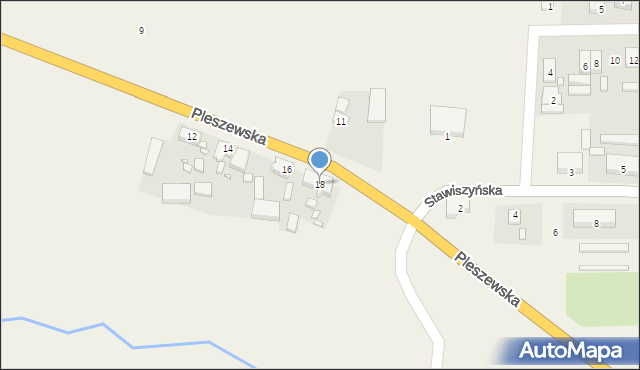 Brzezie, Pleszewska, 18, mapa Brzezie