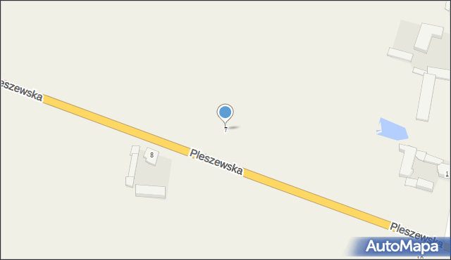 Brzezie, Pleszewska, 7, mapa Brzezie