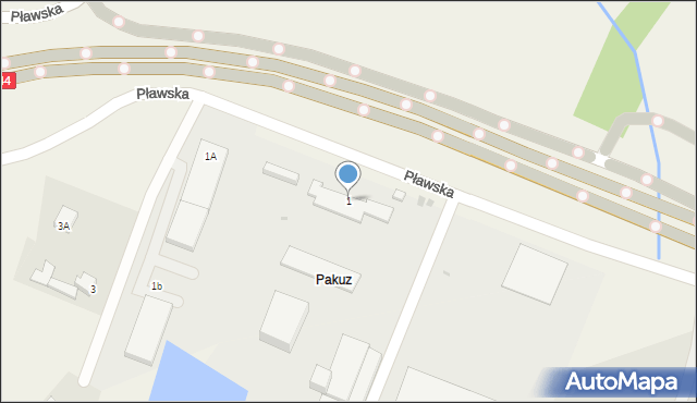 Brzezinka, Pławska, 1, mapa Brzezinka