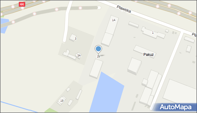 Brzezinka, Pławska, 1b, mapa Brzezinka