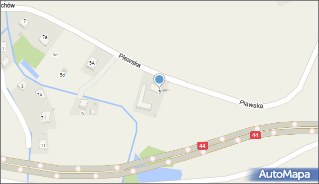 Brzezinka, Pławska, 5, mapa Brzezinka