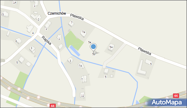 Brzezinka, Pławska, 5d, mapa Brzezinka