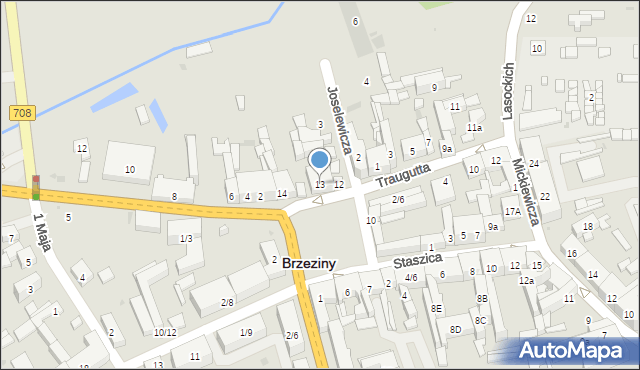 Brzeziny, Plac Jana Pawła II, 13, mapa Brzeziny