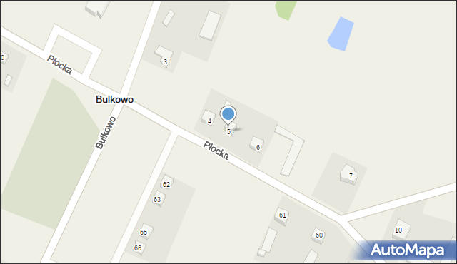 Bulkowo, Płocka, 5, mapa Bulkowo