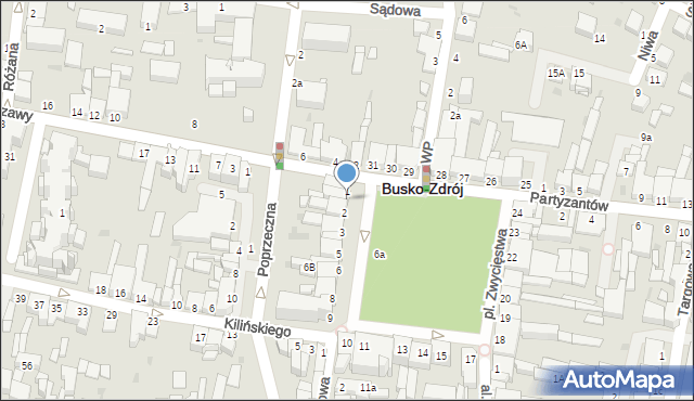 Busko-Zdrój, Plac Zwycięstwa, 1a, mapa Busko-Zdrój