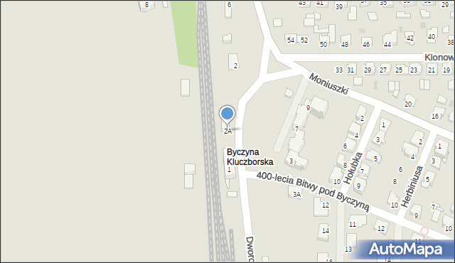 Byczyna, Plac Dworcowy, 2A, mapa Byczyna