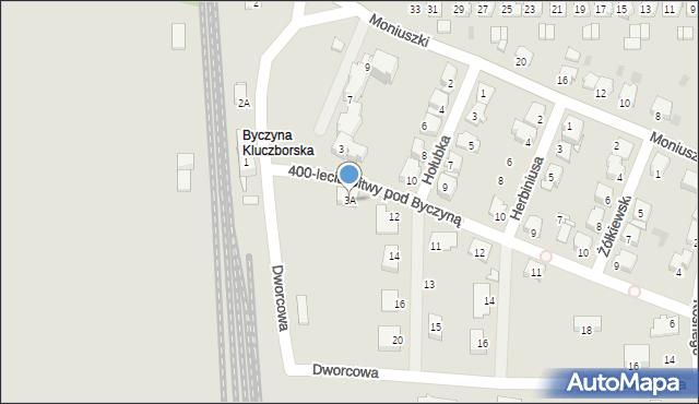 Byczyna, Plac Dworcowy, 3A, mapa Byczyna