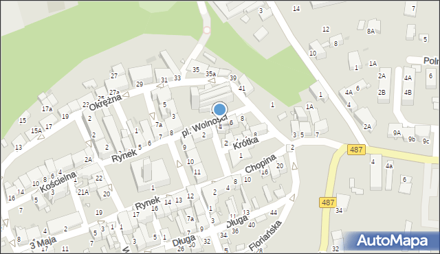 Byczyna, Plac Wolności, 4, mapa Byczyna