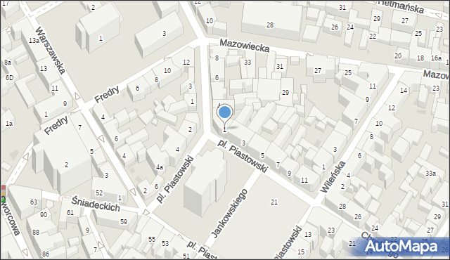 Bydgoszcz, Plac Piastowski, 1, mapa Bydgoszczy