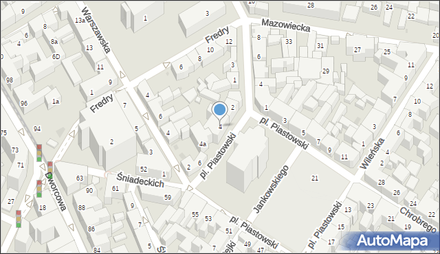 Bydgoszcz, Plac Piastowski, 4, mapa Bydgoszczy