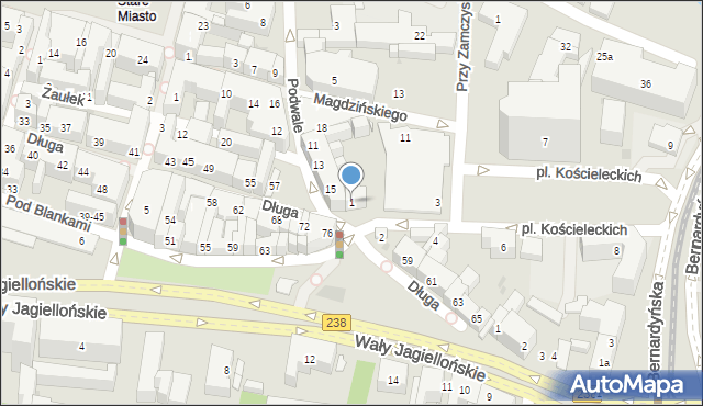 Bydgoszcz, Plac Kościeleckich, 1, mapa Bydgoszczy