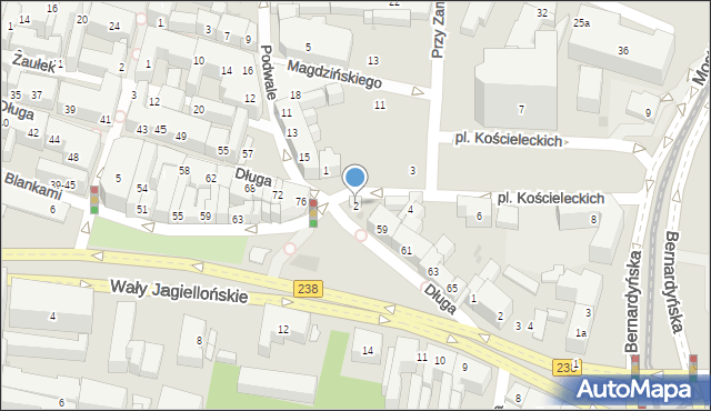 Bydgoszcz, Plac Kościeleckich, 2, mapa Bydgoszczy