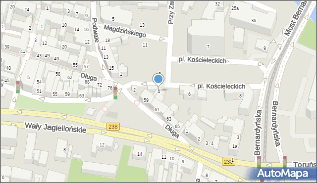 Bydgoszcz, Plac Kościeleckich, 4, mapa Bydgoszczy