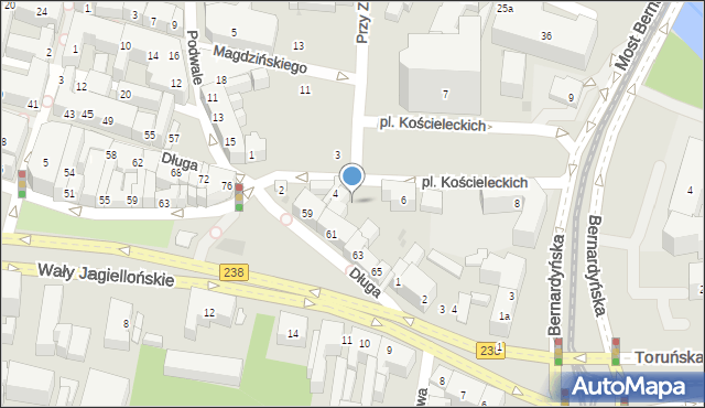 Bydgoszcz, Plac Kościeleckich, 5i, mapa Bydgoszczy