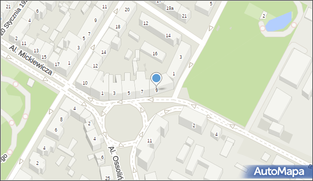 Bydgoszcz, Plac Weyssenhoffa, 9, mapa Bydgoszczy