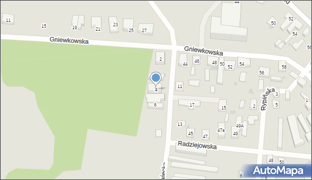 Bydgoszcz, Płowiecka, 4, mapa Bydgoszczy