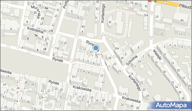 Bytom, Plac Grunwaldzki, 9, mapa Bytomia