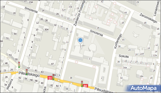 Bytom, Plac Króla Jana III Sobieskiego, 1, mapa Bytomia