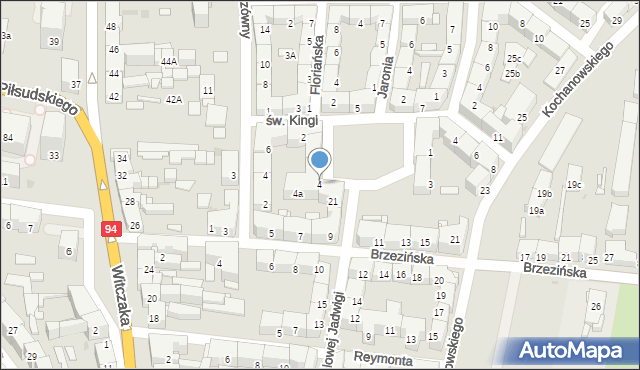 Bytom, Plac św. Barbary, 4, mapa Bytomia