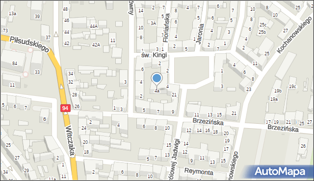 Bytom, Plac św. Barbary, 4a, mapa Bytomia