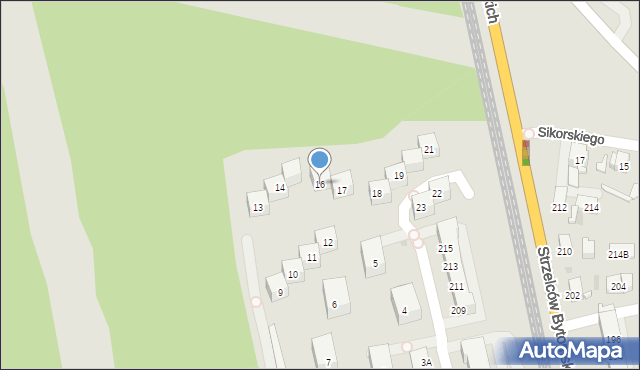 Bytom, Plac Żeromskiego Stefana, 16, mapa Bytomia