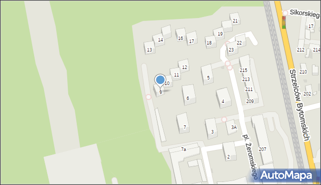 Bytom, Plac Żeromskiego Stefana, 9, mapa Bytomia