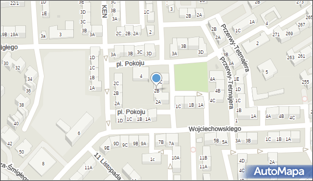 Bytom, Plac Powstańców Śląskich, 2B, mapa Bytomia