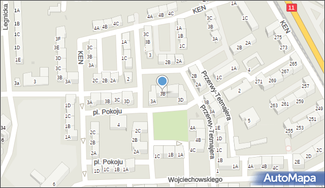 Bytom, Plac Powstańców Śląskich, 3B, mapa Bytomia