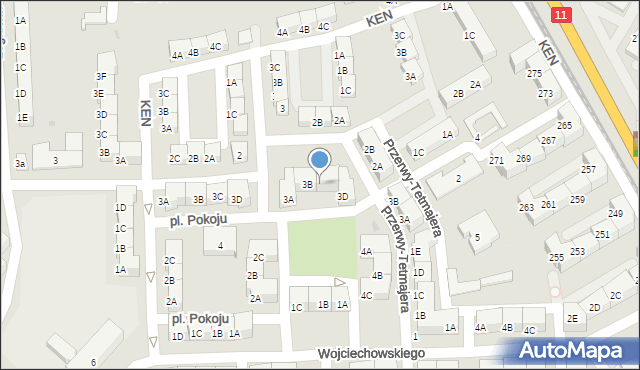 Bytom, Plac Powstańców Śląskich, 3C, mapa Bytomia